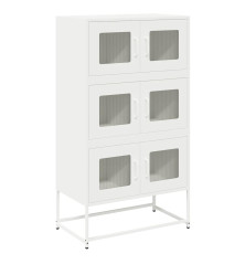 Highboard White 68x39x123 cm Plienas