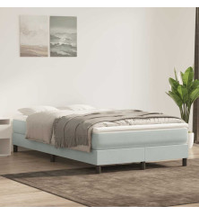 Box Spring Lova be čiužinio Šviesiai pilka 120x220 cm aksomas