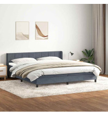 Box Spring Lova su čiužiniu Tamsiai pilka 200x220 cm aksomas