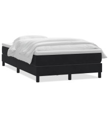 Box Spring Lova su čiužiniu Juodas 120x220 cm aksomas