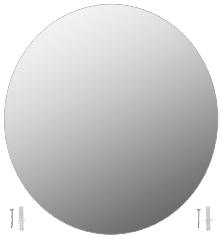 Sieniniai veidrodžiai, 2vnt., 60cm, stiklas, apskriti