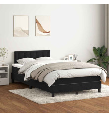 Box Spring Lova su čiužiniu Juodas 120x220 cm aksomas