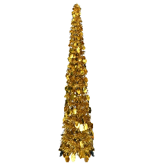 Dirbtinė Kalėdų eglutė, auksinės spalvos, 120cm, PET