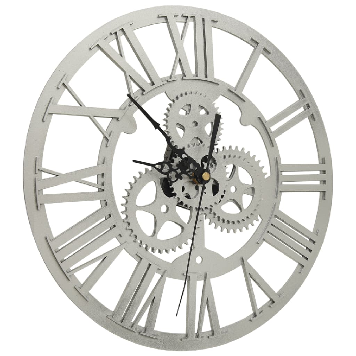 325169  Wall Clock  Silver 30 cm Acrylic