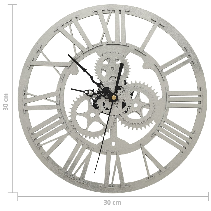 325169  Wall Clock  Silver 30 cm Acrylic