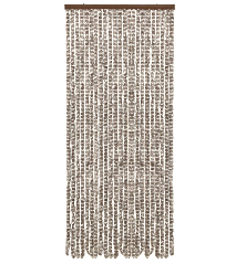 Užuolaida nuo vabzdžių, taupe ir balta, 90x220cm, šenilis