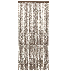 Užuolaida nuo vabzdžių, taupe ir balta, 100x220cm, šenilis