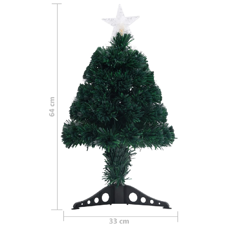 Dirbtinė Kalėdų eglutė su stovu/LED, 64cm, optinis pluoštas