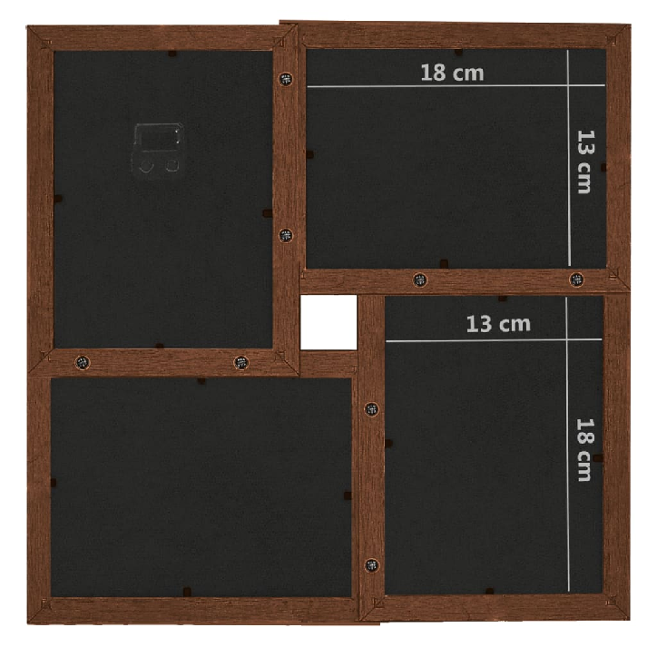 Rėmelis-koliažas, tamsiai rudas, 24x(13x18cm) nuotraukoms