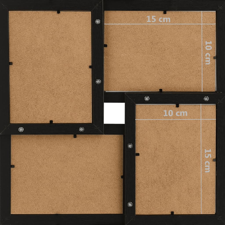 Rėmelis-koliažas, juodos spalvos, 24x(10x15cm) nuotraukoms