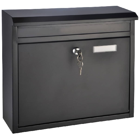 HI Pašto dėžutė, juodos spalvos, 36x12x32cm