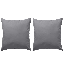 Lauko pagalvės, 2 vnt., pilkos, 60x60 cm