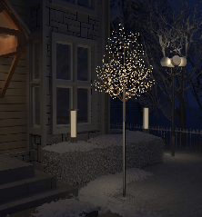 Kalėdinis medis su LED lemputėmis, 300cm, su vyšnių žiedais