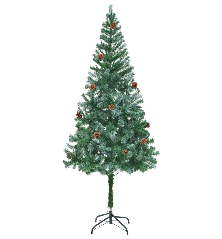 Dirbtinė kalėdinė eglutė su kankorėžiais, 180 cm