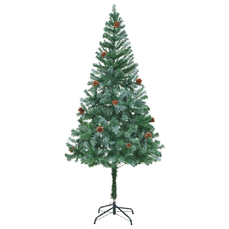 Dirbtinė kalėdinė eglutė su kankorėžiais, 180 cm
