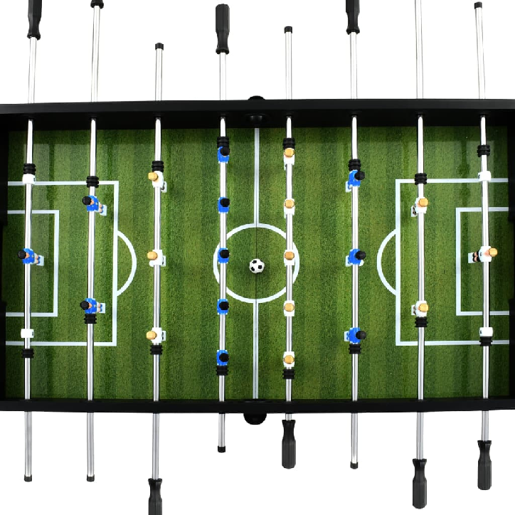 Stalo futbolo stalas, juodas, plienas, 60kg, 140x74,5x87,5cm