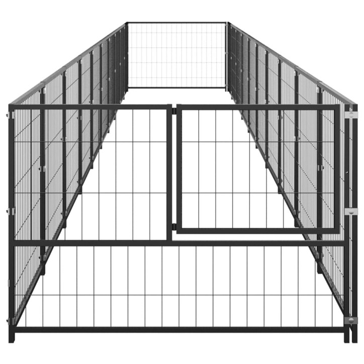 Voljeras šunims, juodos spalvos, 10m², plienas