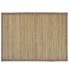 242108 6 Bamboo Placemats 30 x 45 cm Brown