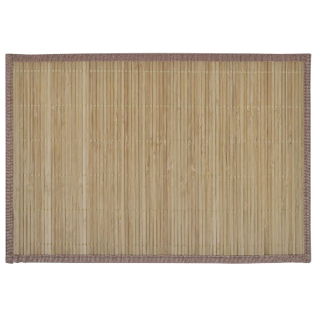 242108 6 Bamboo Placemats 30 x 45 cm Brown