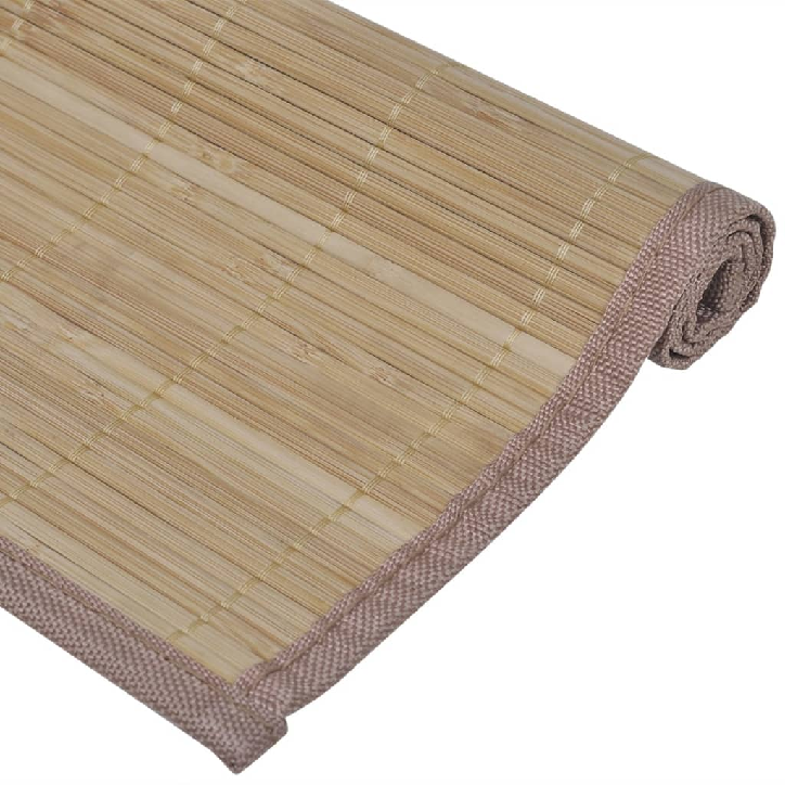 242108 6 Bamboo Placemats 30 x 45 cm Brown