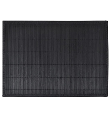 242109 6 Bamboo Placemats 30 x 45 cm Black