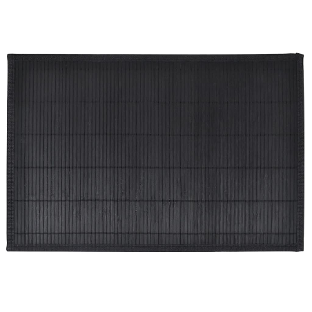 242109 6 Bamboo Placemats 30 x 45 cm Black