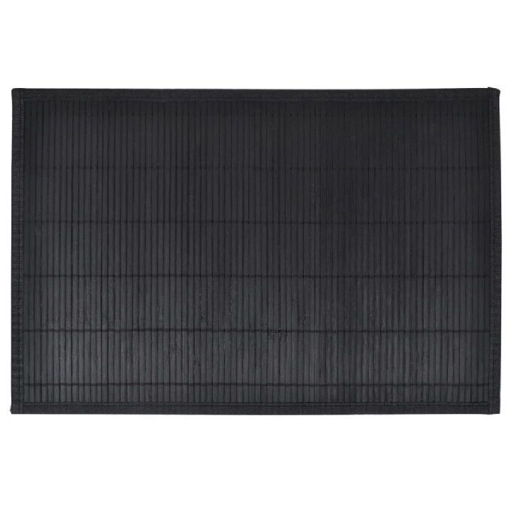 242109 6 Bamboo Placemats 30 x 45 cm Black