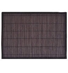 242110 6 Bamboo Placemats 30 x 45 cm Dark Brown