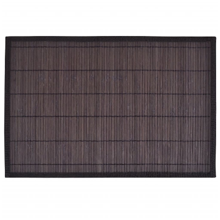 242110 6 Bamboo Placemats 30 x 45 cm Dark Brown