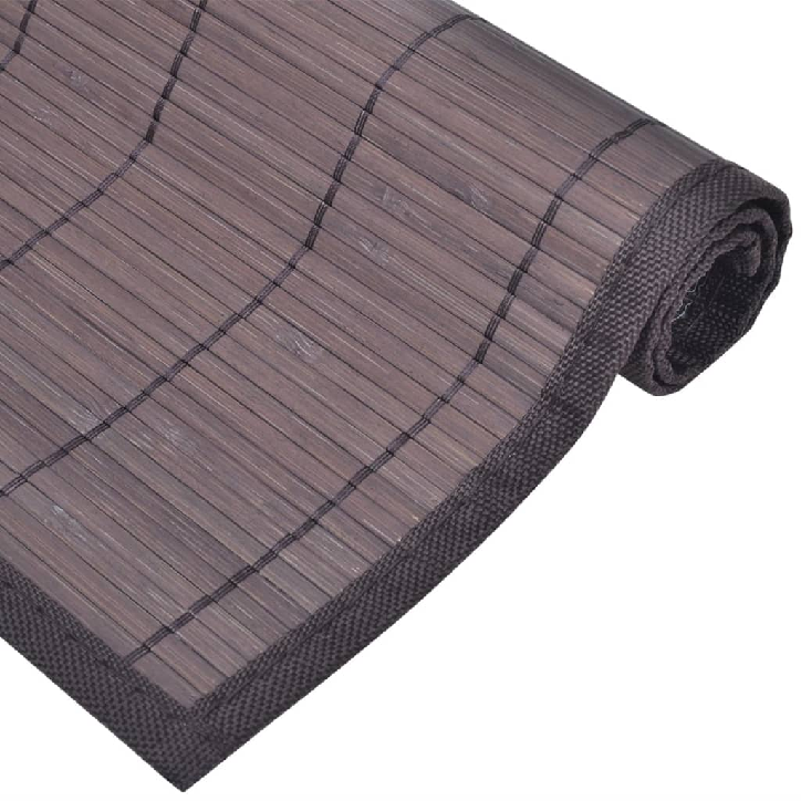 242110 6 Bamboo Placemats 30 x 45 cm Dark Brown