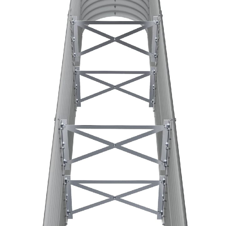 Sodo lovelis, pilkas, 152x40x68cm, plienas