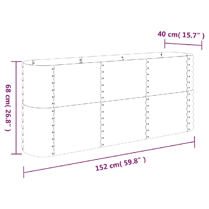 Sodo lovelis, pilkas, 152x40x68cm, plienas