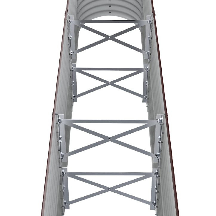 Sodo lovelis, rudas, 152x40x68cm, plienas