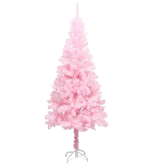 Dirbtinė Kalėdų eglutė su stovu, rožinės spalvos, 150cm, PVC
