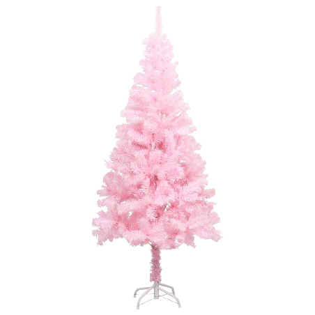 Dirbtinė Kalėdų eglutė su stovu, rožinės spalvos, 150cm, PVC