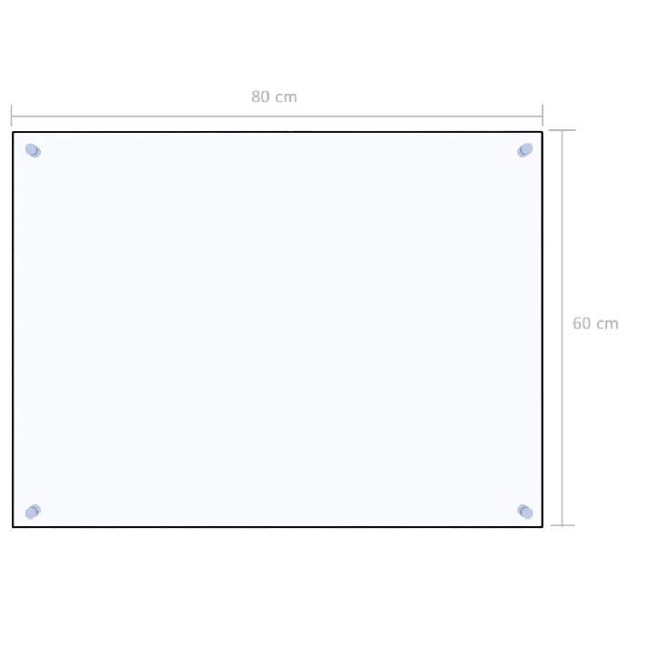 Virtuvės sienelė, permatoma, 80x60 cm, grūdintas stiklas
