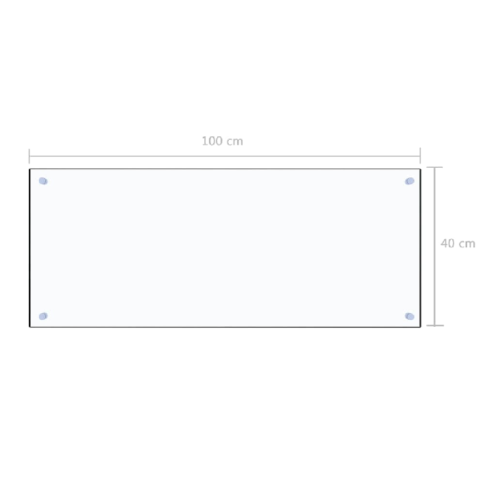 Virtuvės sienelė, permatoma, 100x40 cm, grūdintas stiklas