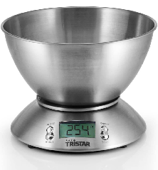 Tristar Virtuvinės Svarstyklės, 5 kg, su Svėrimo Dubeniu