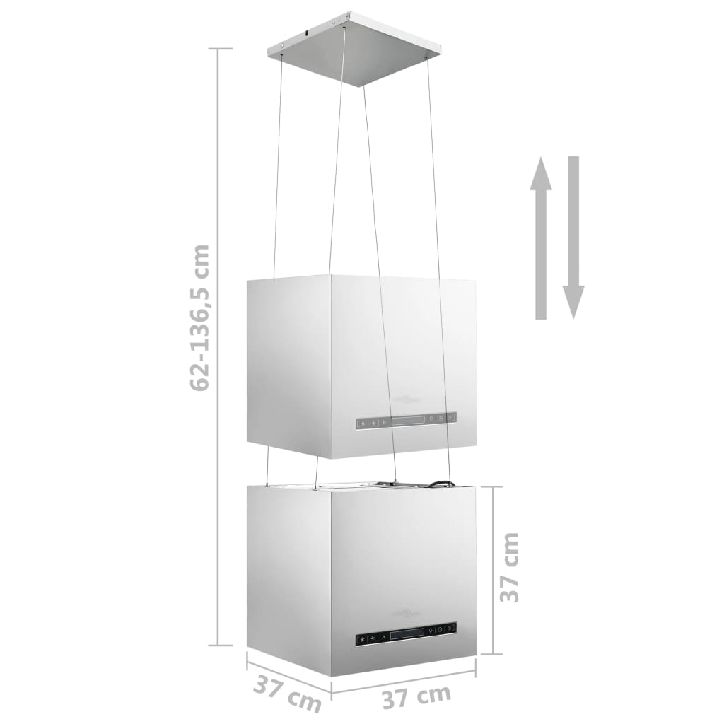 Pakabinamas gartraukis, nerūdijantis plienas, 37cm, LCD ekranas