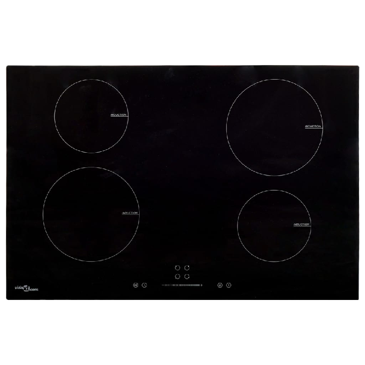 Indukcinė kaitlentė su 4 degikliais, stiklas, 77cm, 7000W