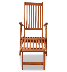 Kėdė terasai su atrama kojoms, akacijos mediena