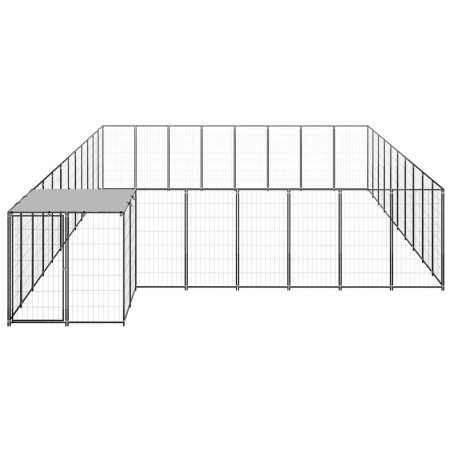 Voljeras šunims, juodos spalvos, 25,41 m², plienas