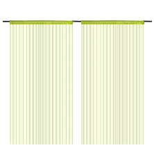 Virvelinės užuolaidos, 2vnt., 100x250cm, žalios spalvos