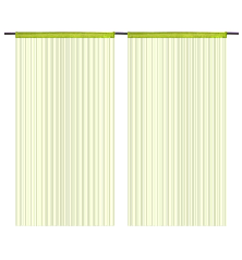Virvelinės užuolaidos, 2vnt., 140x250cm, žalios spalvos