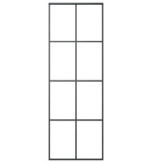 Stumdomos durys, juodos, 76x205cm, ESG stiklas ir aliuminis