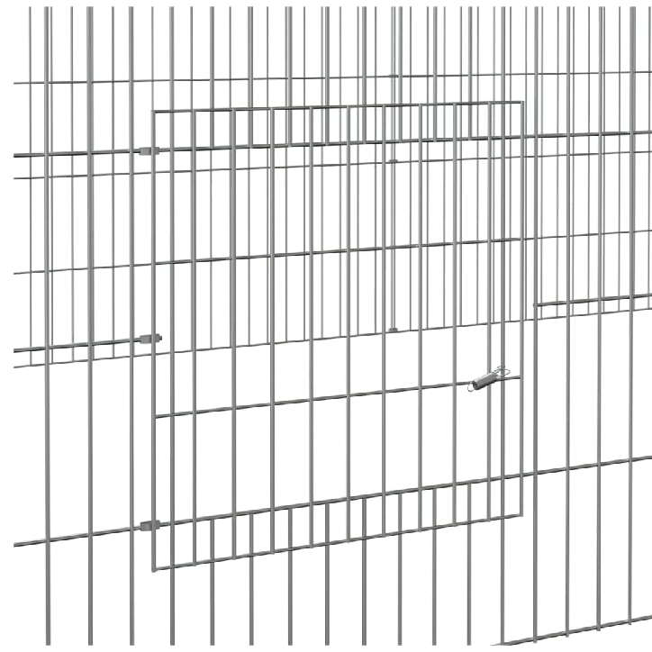 Triušių narvas, 2 segmentai, 220x110x55cm, galvanizuota geležis