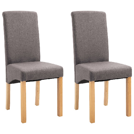 Valgomojo kėdės, 2 vnt., taupe spalvos, audinys