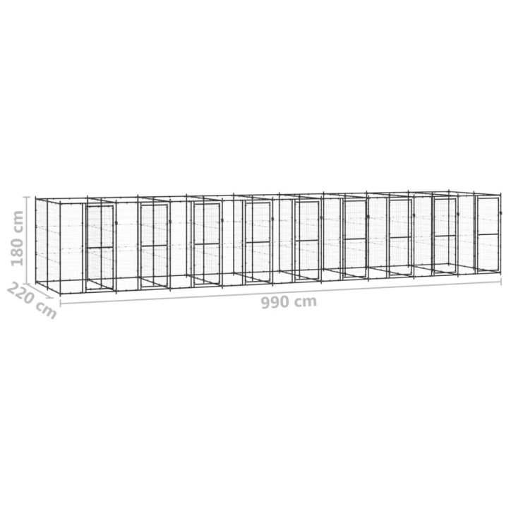 Lauko voljeras šunims, plienas, 21,78m²