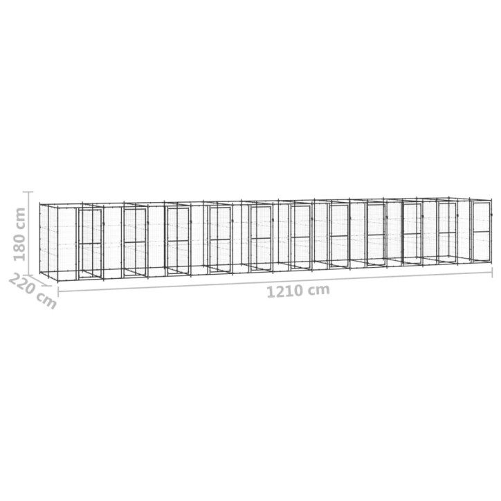 Lauko voljeras šunims, plienas, 26,62m²