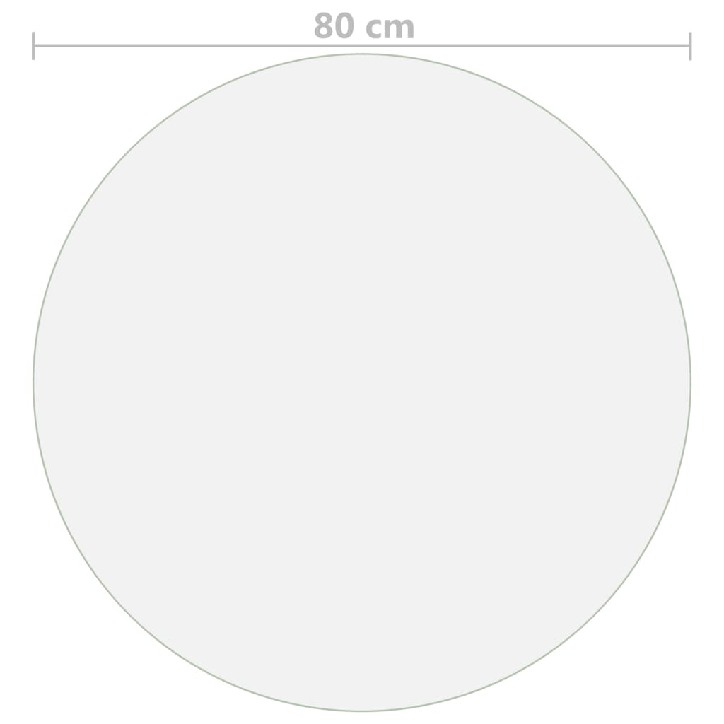 Stalo apsauga, permatoma, 80cm skersmens, 2mm, PVC